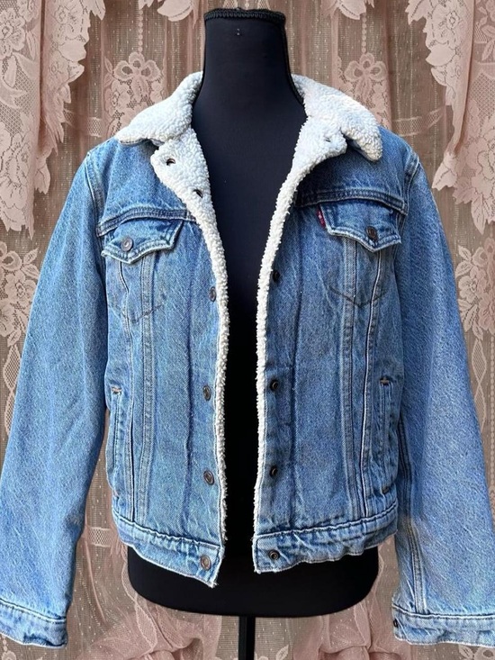 Levi's Jackets & Blazers - Levi's Light Blue Denim Jacket with White Sherpa Lining